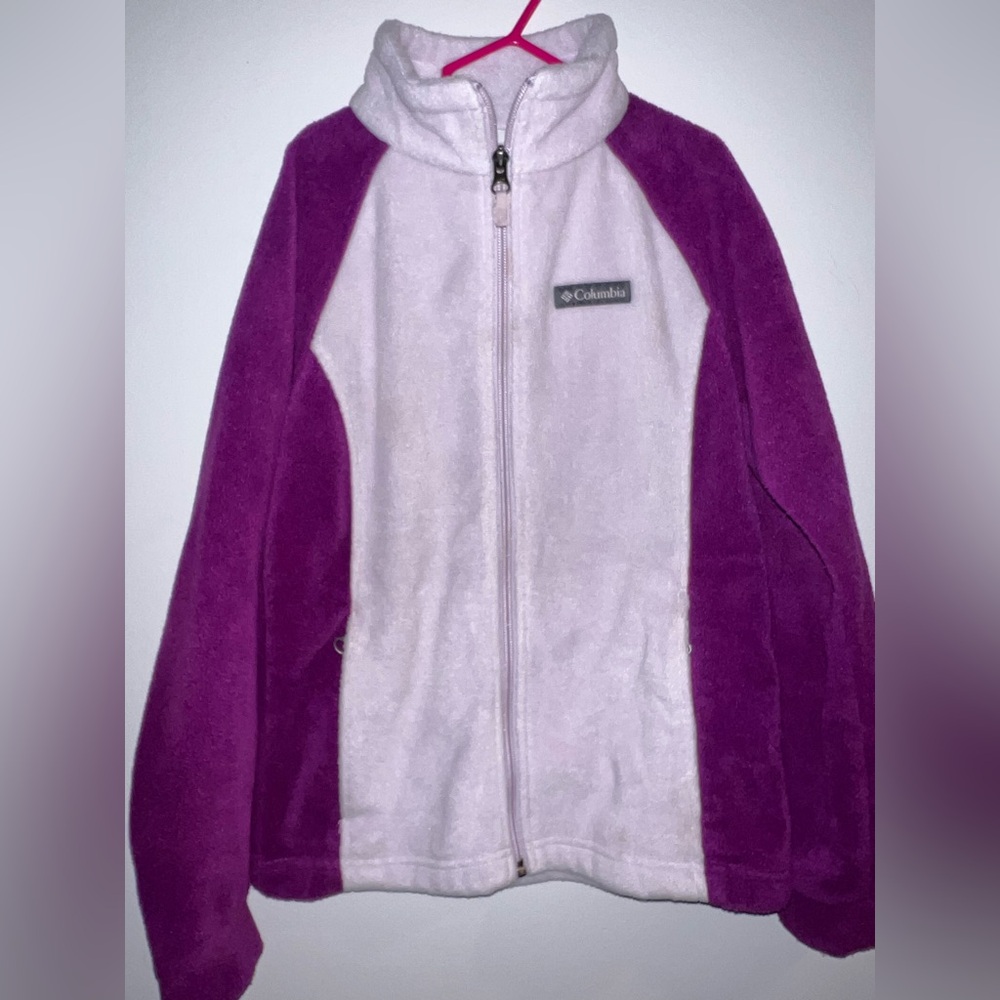 Girl’s size 10/12 Columbia Purple Fleece zip-up